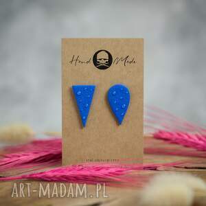 Kolczyki Nie Do Pary - chabrowe, kolorowe