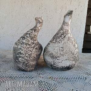 para ceramicznych perliczek, dekoracje ceramiczne, rzeźba prezent ślubny