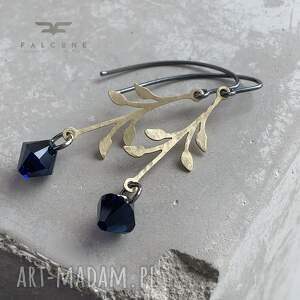 Kolczyki Urban Rose - Dark Night, z mosiądzu