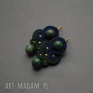 kolorowe kolczyki sutasz z chryzokolą - SiSu