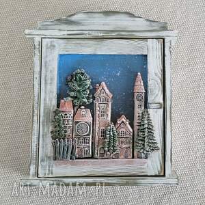 szafka na klucze - miasteczko 3d rustykalne dekoracje 3d