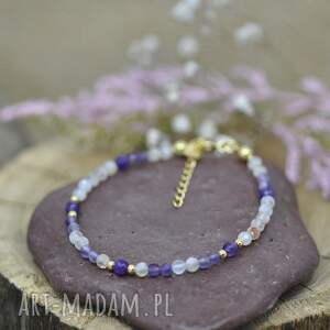 bransoletka z kamieniem naturalnym - ametyst i cytryn sukces