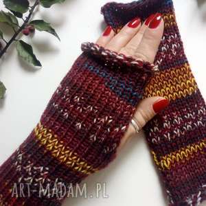 handmade rękawiczki mitenki boho style