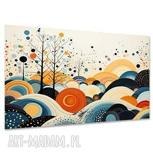 obraz na płótnie abstrakcja 68 koła drzewa 120x80cm kolorowy nietuzinkowy