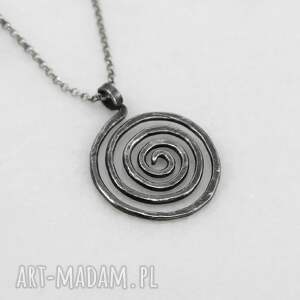 wężowy - srebrny wisiorek 2511-08 ooak wisior ze srebra, prosty naszyjnik