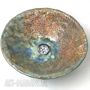 handmade ceramika ceramiczna nablatowa umywalka "ławica"