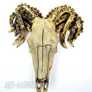 rzeźba ceramiczna - dekoracja ścienna czaszka, ozdoba