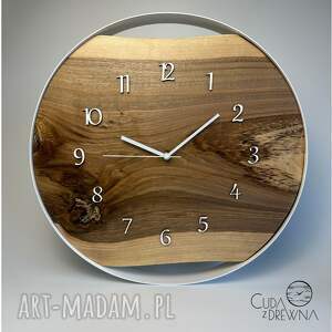 handmade zegary biały zegar ścienny 50 cm styl nowoczesny, loft