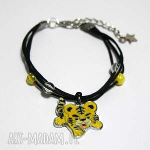 bransoletka - tygrysek żółty, sznurkowa niej, dziewczynki