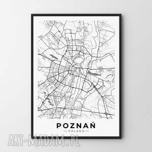 plakaty mapa poznań - plakat format 50x70 cm