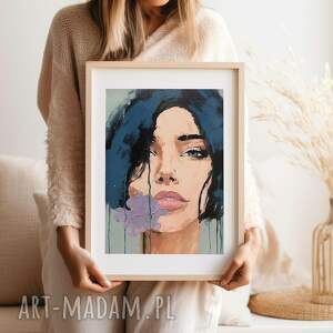 plakat kobieta dziewczyna malarstwo - format 40x50 cm do sypialni