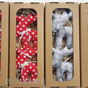 handmade pomysł na prezent świąteczny renifer łoś zawieszka w pudełku mix komplet 2
