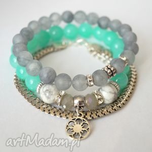 handmade set grey&mint trio