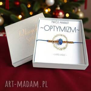 amulet - optymizm świąteczne pudełko lapis lazuli ochronna
