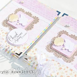 handmade scrapbooking albumy księga gości - pamiątka chrztu