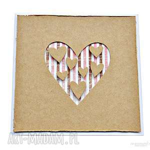 kartka dla ukochanej osoby, walentynki serce miłość, craft, eko