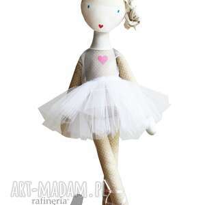 sofia baletowa lalka z sercem, szmacianka, tutu, anioł, bawełniana