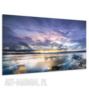 Obraz na płótnie WIDOK 56 - fioletowe morze 120x80 cm