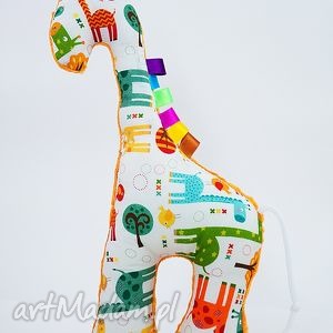 handmade maskotki żyrafka żyrafy turkus