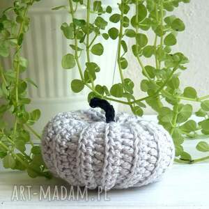 Dynia szydełkowa z bawełnianej włóczki - szara, na szydełku