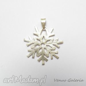 śnieżynka - wisiorek srebrny biżuteria venus naszyjnik