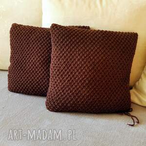 ręcznie wykonane poduszki poszewki na poduszkę ręcznie robione na drutach, handmadem