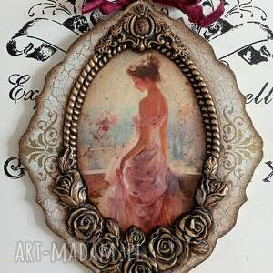 Dekoracyjny medalion w stylu prowansalskim prowansja, vintage