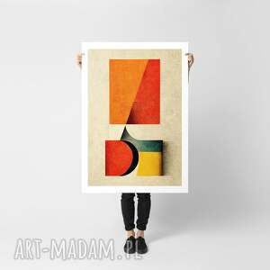 geometryczna abstrakcja - plakat 70x100 cm sypialni salonu
