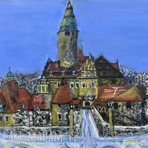 zamek czocha, obraz pejzaż, polska, krajobraz zabytki, architektura