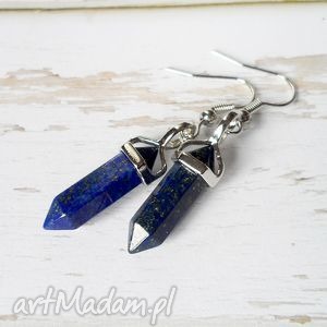 lapis lazuli obelisk kolczyki