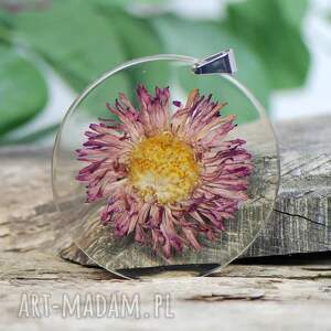 ręczne wykonanie naszyjniki naszyjnik z fioletowym kwiatem z315