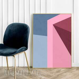różowa abstrakcja - plakat 50x70 cm