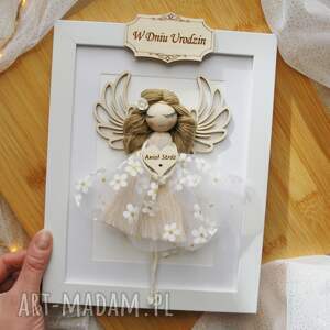 dekoracje anioł w ramce na urodziny dla niej prezent urodzinowy