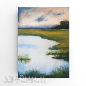 pejzaż - praca formatu 24/18 cm pastele suche