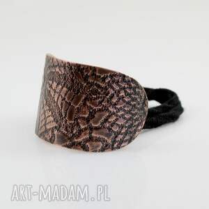 pajęcza sieć - miedziana ozdoba do włosów 2507 09 unikat, metalowa klamra