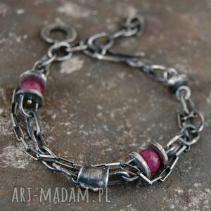 handmade rubin - bransoleta łańcuch