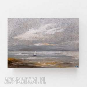paulina lebida morze - rysunek A4 pastele olejne, łódź