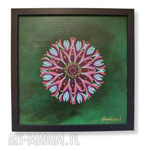 katarzyna wronska mandala w ramie 25x25cm, obraz, dekoracja