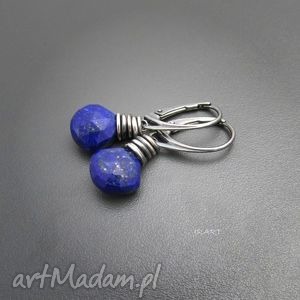 kolczyki z kropel lapis lazuli