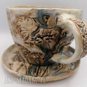 handmade ceramika komplet "jak bukiet kwiatów" 1