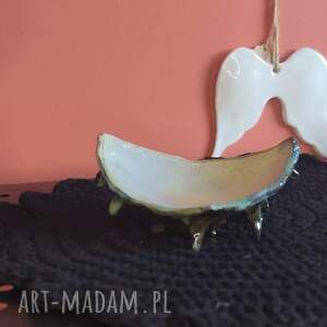 Mała ceramiczna miseczka kasztan perłowa - rękodzieło