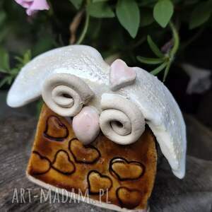 Sowa ceramiczna handmade - oryginalna dekoracja domu