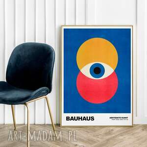 plakat bauhaus niebieski - format 50x70 cm salonu, biura