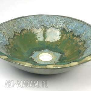 handmade ceramika ceramiczna nablatowa umywalka "staw"
