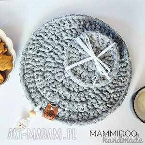 Podkładki ze sznurka tshirt na szydełku