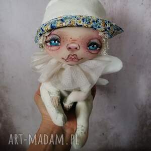 dekoracje aniołek - artystyczna lalka kolekcjonerska z tkaniny komunię