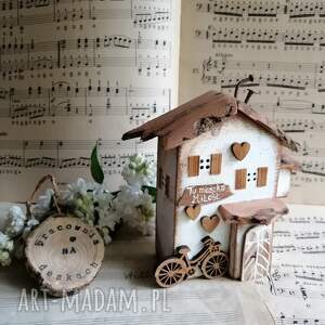 handmade dekoracje domek drewniany stojący no 4