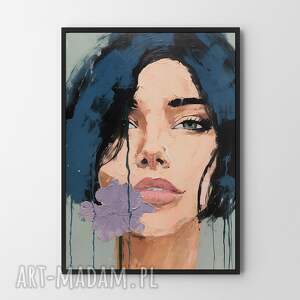 plakat kobieta dziewczyna malarstwo - format A4 do salonu