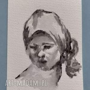 Dziewczynka. Portret akwarelowy