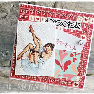 handmade scrapbooking kartki kartka walentynkowa - upojna noc